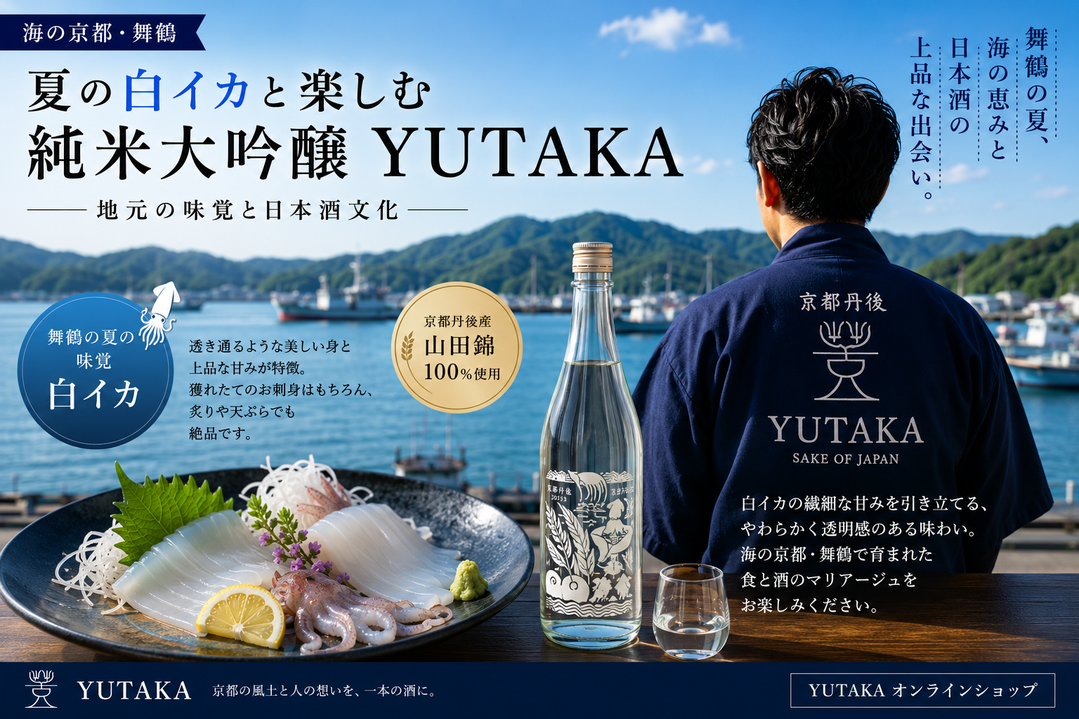 【海の京都・舞鶴】夏の白イカと楽しむ純米大吟醸YUTAKA 🦑🍶