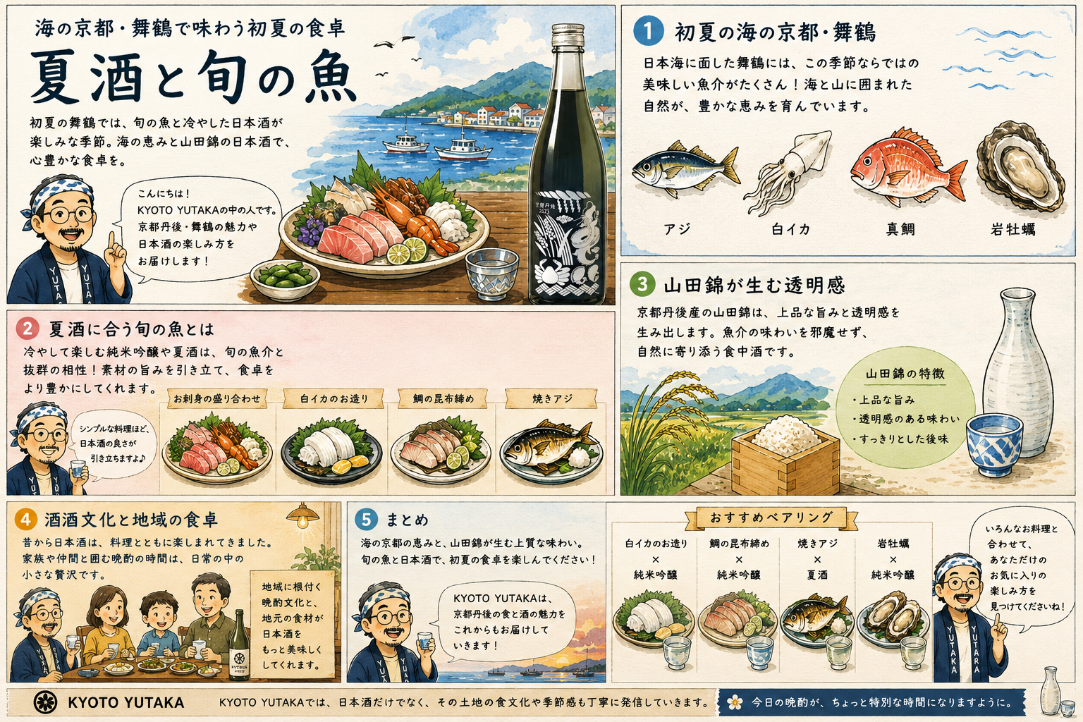 夏酒と旬の魚  海の京都・舞鶴で味わう初夏の食卓 🍶🐟